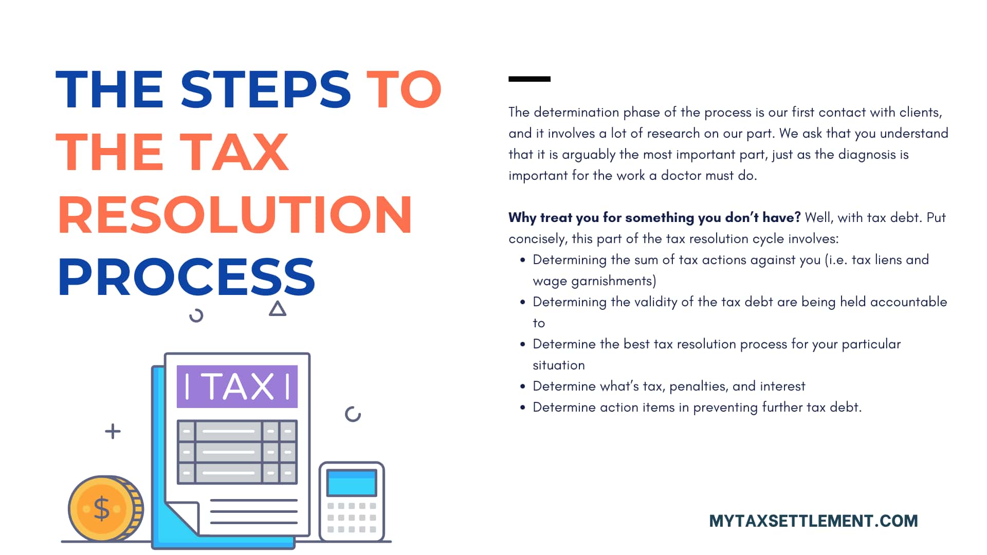 The Steps to the Tax Resolution process