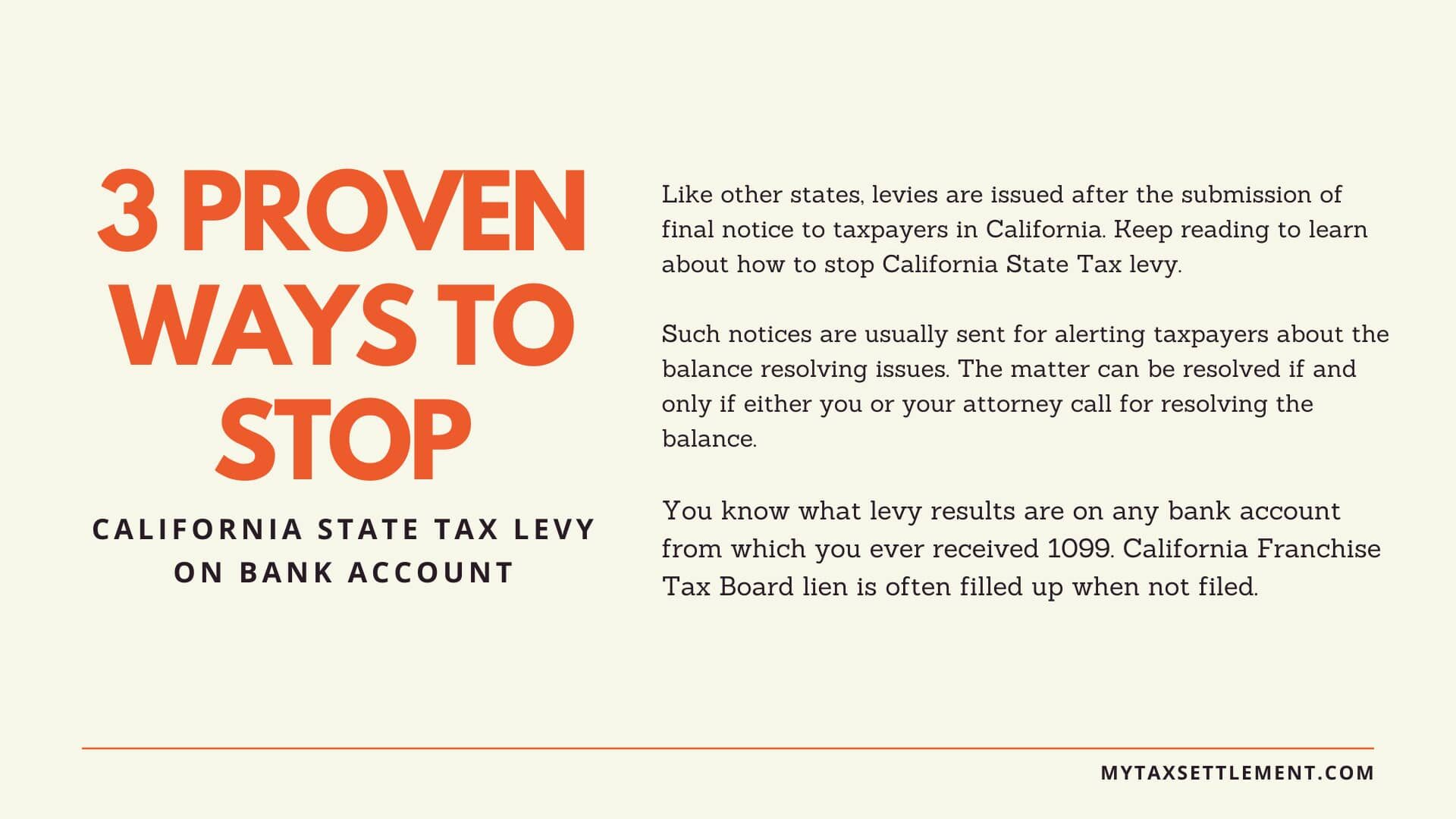 Proven Ways to Stop California State Tax levy