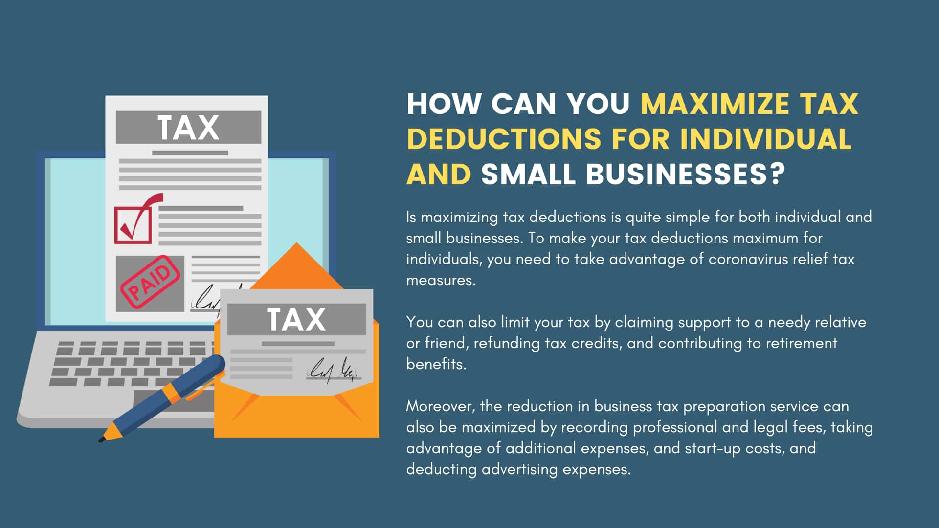 How Can You Maximize Tax Deductions For Individual and Small Businesses
