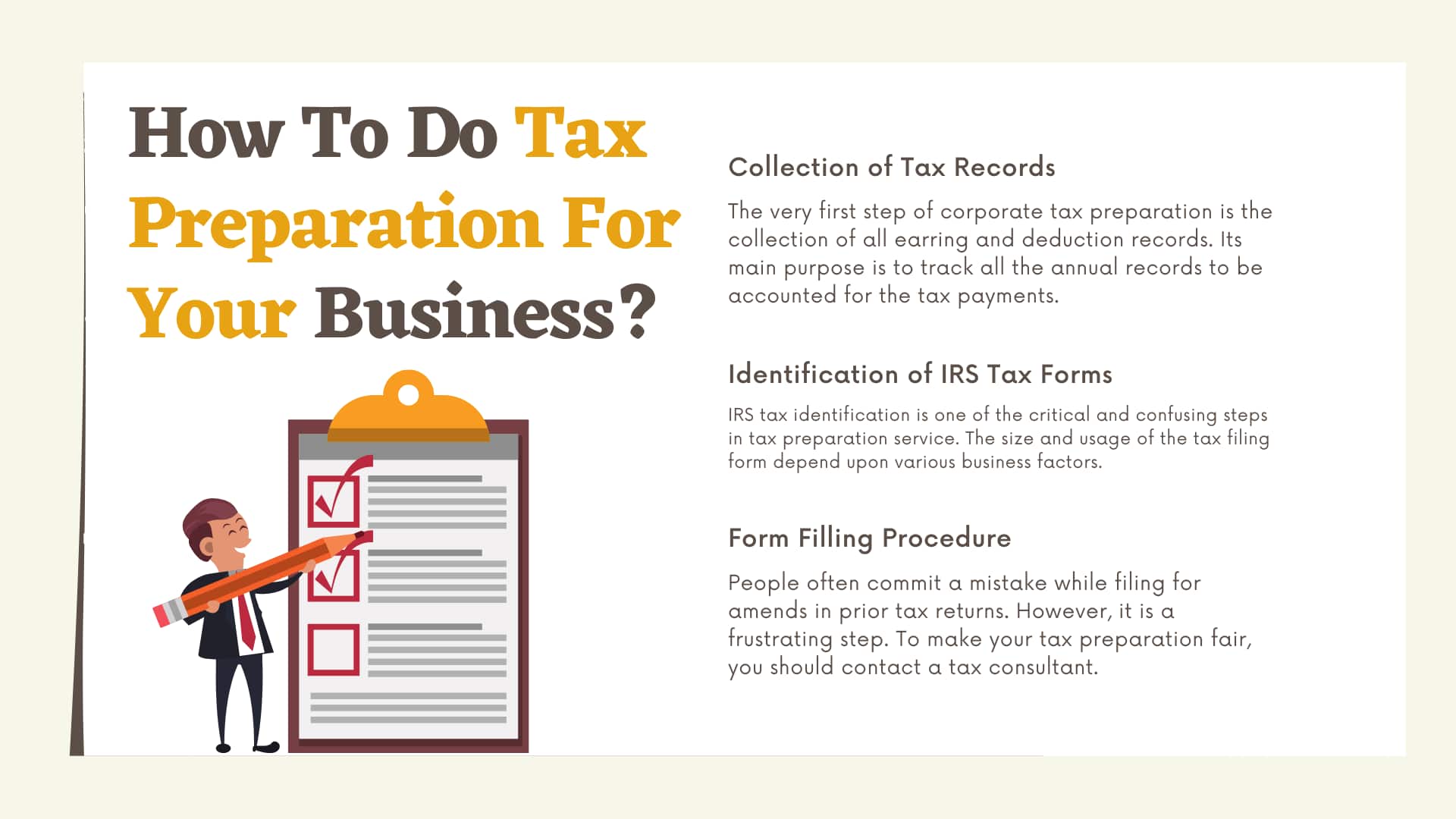 How To Do Tax Preparation For Your Business