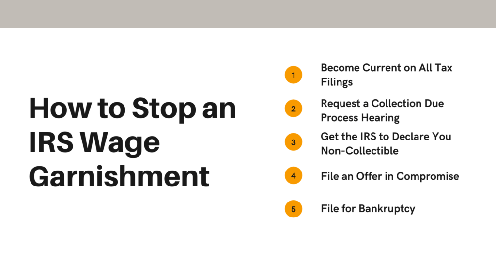How to Stop an IRS Wage Garnishment